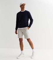 New Look Off White Straight Fit Chino Shorts